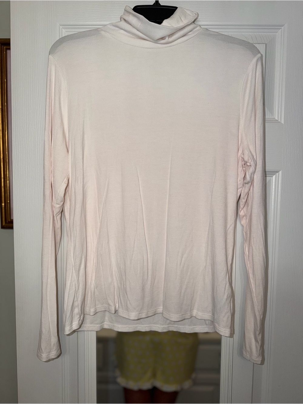 Cream Women's Long Sleeve Turtleneck Top